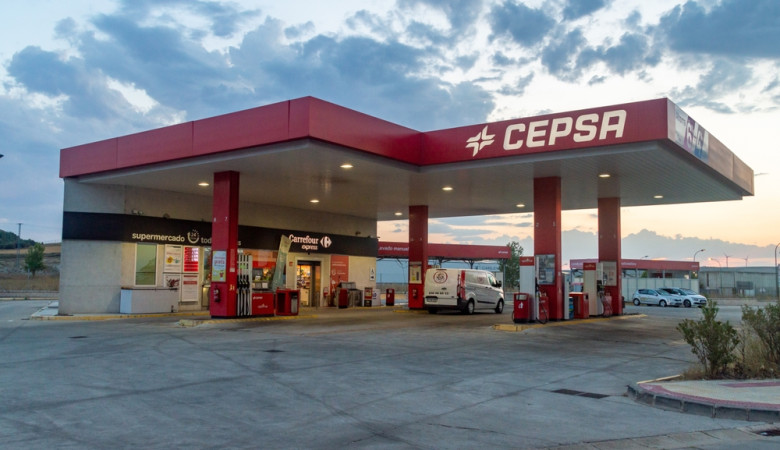 Burgos,,Spain,-,August,22,,2023:,Cepsa,Gas,Station.