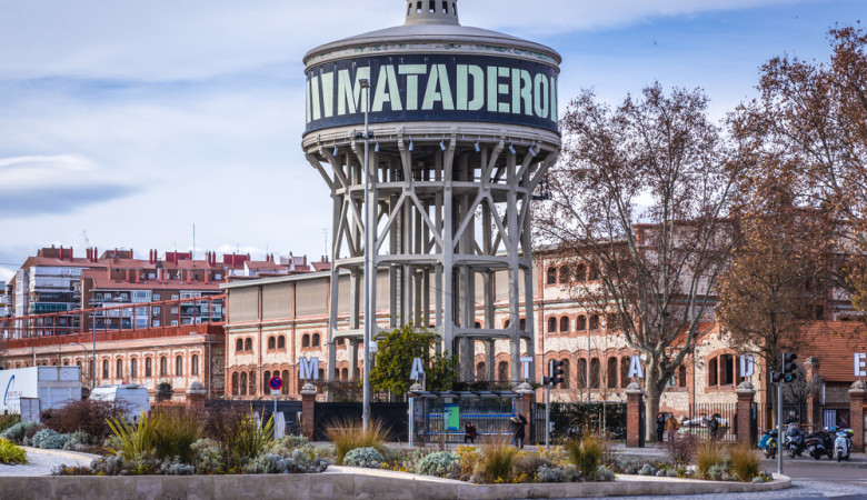 Madrid,,Spain,-,January,22,,2019:,Water,Tank,Next,To